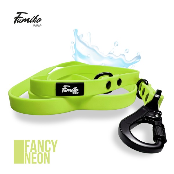 Fumiko® Hundeleine Fancy Neon aus Biothane 2 Meter