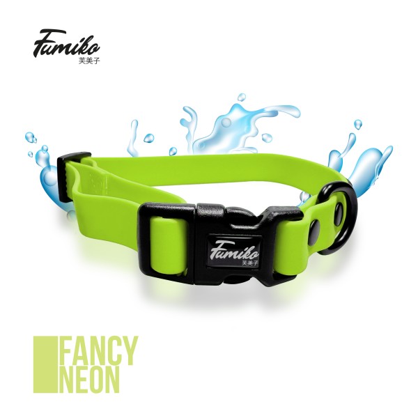 Fumiko® Halsband Fancy Neon aus Biothane