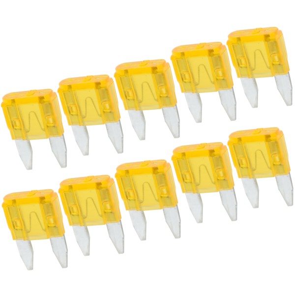 10x Mini Flachstecksicherung 5A (hellbraun)