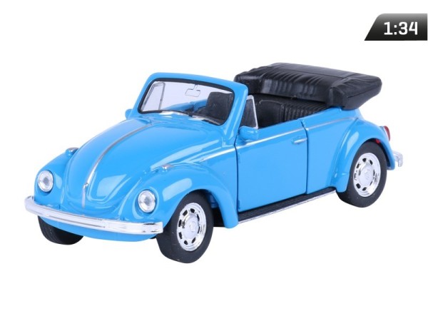 VW Beetle Cabrio, blau, Modell 1:34