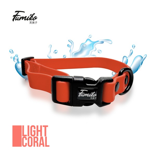 Fumiko® Halsband Light Coral aus Biothane