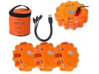 Akku Warnleuchten LED-Warnlicht mit 3 LED-Modulen...