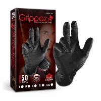 Grippaz schwarz Nitril-Handschuhe Größe M (50...