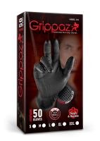 Grippaz schwarz Nitril-Handschuhe Größe M (50 Stück)