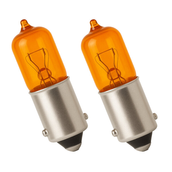 2 Stück BAX9s HY6W Halogenlampe 12V 6W – Orange