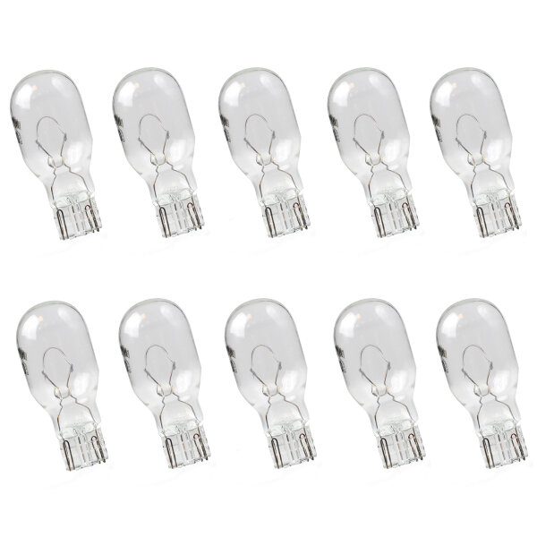 10x W16W T15 Glühlampe 12V 16W W2,1x9,5D Glassockel für Auto & Lkw