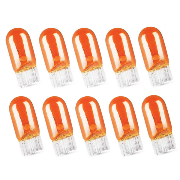 10x WY5W 12 Volt 5W T10 ORANGE Blinker Glühlampe für Seitenblinker