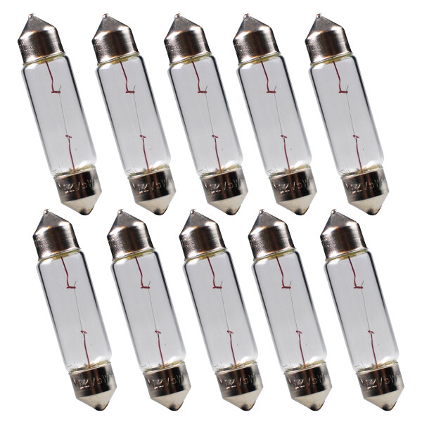 10x C5W 5W 12V 36mm Soffittenlampe für Kennzeichenbeleuchtung