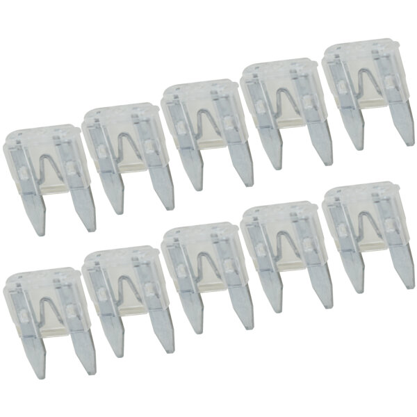 10x Mini Flachstecksicherung 25A (weiß)