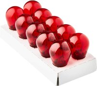 10 Stück 12V P21/5W BAY15d Rot – Für Bremslicht & Rücklicht