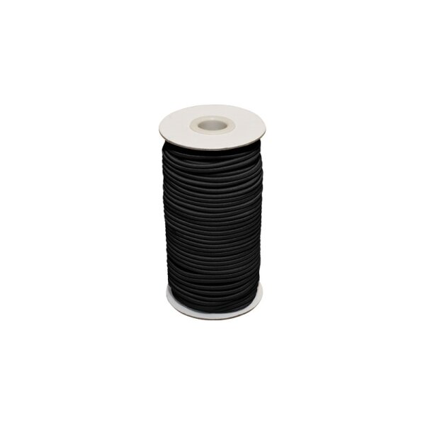 GUMMIKORDEL 1 MM SCHWARZ 580 POLYESTER 100 LM