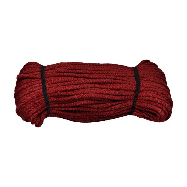 5mm Baumwollschnur bordeaux rot 50 Meter