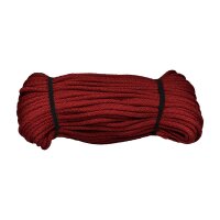 5mm Baumwollschnur bordeaux rot 50 Meter