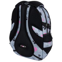 Schulrucksack - Pfötchen grau-rosa 23 l