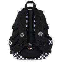 Schulrucksack- viele Fächer - K-Pop Chain schwarz und weiß 23 l