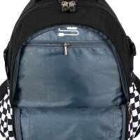 Schulrucksack- viele Fächer - K-Pop Chain schwarz und weiß 23 l