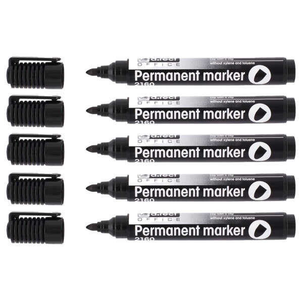 5x Permanent Marker 2160 schwarz