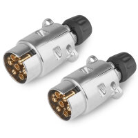 2x 7-poliger Stecker Anhängersteckdose 7 PIN