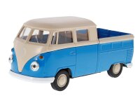 Volkswagen VW T1 Doppelkabine Pick Up blau creme Modell 1:34