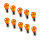 10x Glühlampe 12V 21W BA15s 21W Orange