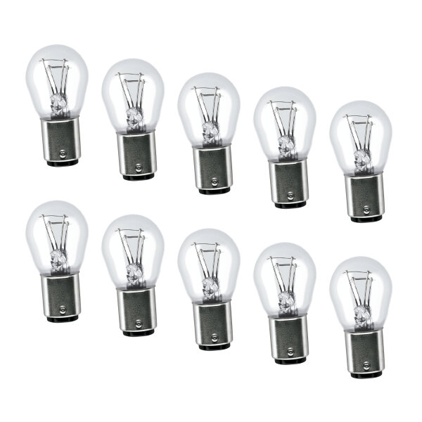 10x Kugellampe BAY15D 12V 21/5W KFZ Autolampe Bremslicht Standlicht hinten